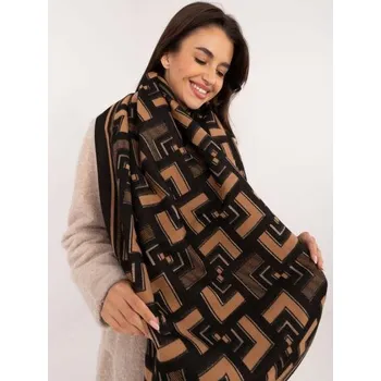 Šátek Dámská šála ze směsi vlny černo-hnědá