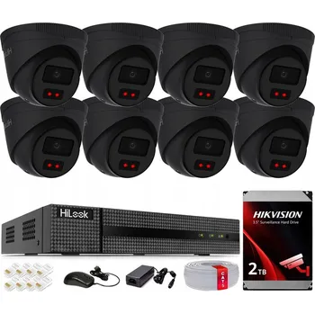 IP kamera Sada IP monitoringu 4MPx s 8 venkovními kamerami HiLook od Hikvision PoE