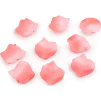 umělá květina Dekorace plátky růží - 8 (38D) růžová korálová