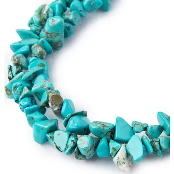 Přívěsek Zlomky z minerálu Howlit modrý 80cm