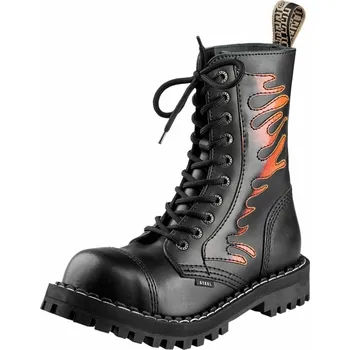 Pánská zimní obuv boty STEEL - 10 dírkové - 105/O/FLAMES - 40