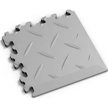 vinylová podlaha Šedý PVC vinylový rohový nájezd Fortelock 2016 (diamant) - 14 x 14 x 0,7 cm