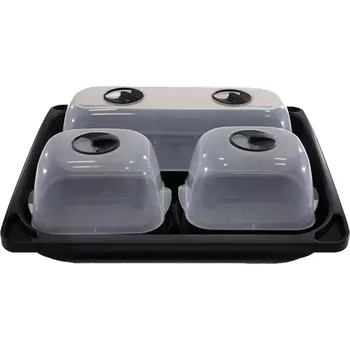 Sadbovač Černý plastový zahradní sadbovač GH76 - 57,6 x 46 x 19 cm