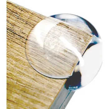 Dětská zábrana Průhledná silikonová samolepicí ochrana rohů nábytku a stolů (roh) - 4 ks