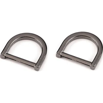 Polokroužek na textil a doplňky šíře 20 mm, střední, 4 nikl černý