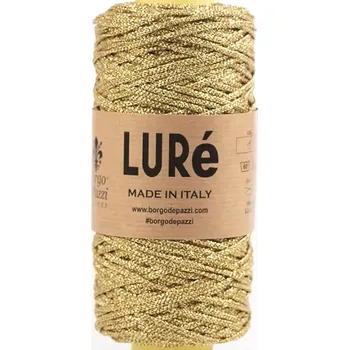 Příze Borgo de Pazzi Luré 1 Zlatá (Špagátová příze Luré Zlatá)