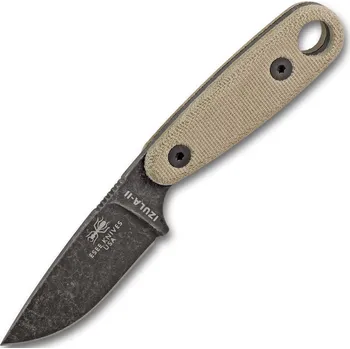 lovecký nůž ESEE Izula-II, černý oxidový povlak, černé pouzdro IZULA-II-B-BO