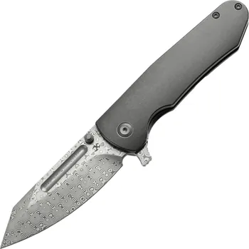 kapesní nůž KANSEPT Superhawk Damascus 0,157" / 4,0mm Blackwash Titanium K1084A3