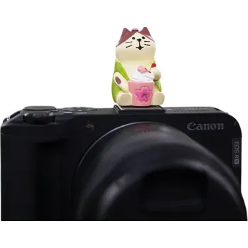 Selfie tyč Krytka blesku fotoaparátu Univerzální patice Dekorativní ochrana motiv kočka se zmrzlinou pro Sony Nikon Canon Fuji Pentax Leica Olympus