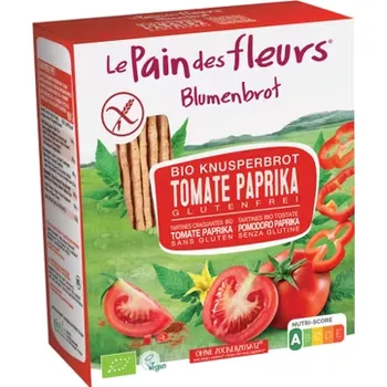 Trvanlivě pečivo Le Pain des Fleurs Křupavé plátky rajčata paprika 150 g bio BIO VEGAN BEZLEPEK Množství: 1 ks
