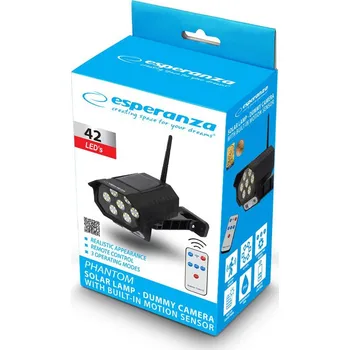 IP kamera Solární LED falešná kamera s čidlem pohybu a dálkovým ovládáním, 3 programy, studená