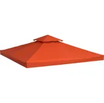 Outsunny náhradní střecha pro kovový altán 3x3m zahradní altán rezavě červený polyester, odolný proti povětrnostním vlivům | Aosom.de