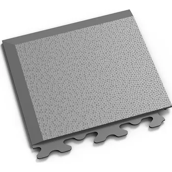 vinylová podlaha Šedý PVC vinylový rohový nájezd "typ A" Fortelock Invisible 2036 (hadí kůže) - 14,5 x 14,5 x 0,67 cm