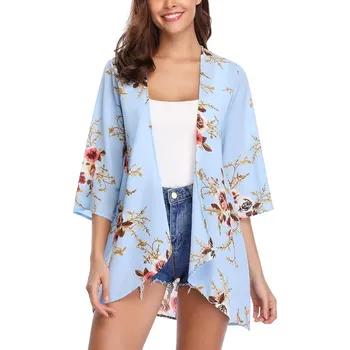 Dámská halenka Dámská volná letní halenka s květinovým potiskem S