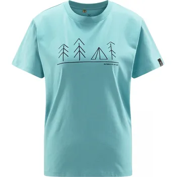 Dámské tričko Dámské bavlněné triko Haglöfs Camp - modrá Velikost: L