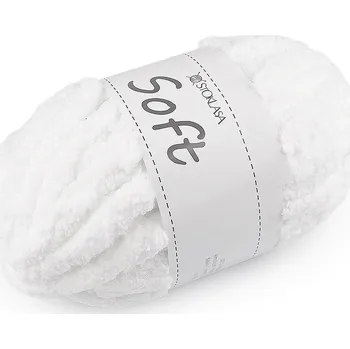 Příze Pletací příze žinylková Soft 250 g Varianta: 27 bílá sněhová, Balení: 1 ks