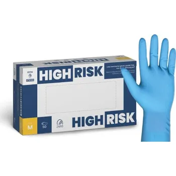 Vyšetřovací rukavice Rukavice HIGH RISK vyšetřovací latex extra silné bez pudru M - nesterilní