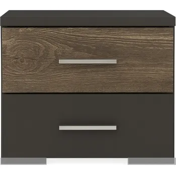 Komoda AGADIR noční stolek, antracit/dub grunge colonial