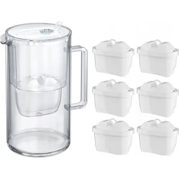Filtrační konvice Filtrační konvice Aquaphor Glass 2,50 l skleněný bílý se 6 filtry
