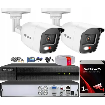 Bezpečnostní kamera Monitorovací sada 2x kamera 5Mpx Hilook By Hikvision AHD TVI Hybrid Light
