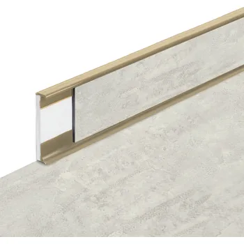 soklová lišta PVC vinylová soklová podlahová lišta Fortelock Business Forsen spring fog C015 beige - 200 x 5,8 x 1,2 cm