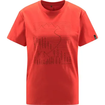 Dámské tričko Dámské bavlněné triko Haglöfs Camp - červená Velikost: S