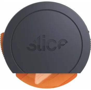 Kuchyňský nůž Černo-oranžový malý samozatahovací nůž na krabice SLICE - 9 x 9 x 2,5 cm