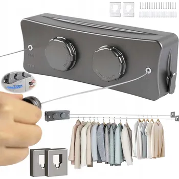 VYSOUVACÍ SUŠÁK NA PRÁDLO NAVÍJECÍ SKLÁDACÍ ŠŇŮRA PEVNÁ 5,1M