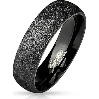 Šperk Šperky4U Ocelový prsten černý, šíře 6 mm, vel. 65 - velikost 65 - OPR0032-6-65