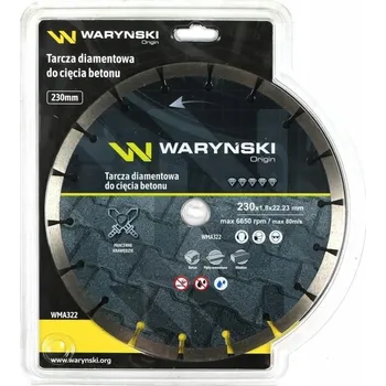 Řezný kotouč Diamantový kotouč na betonu 230x22.23 mm WARYŃSKI