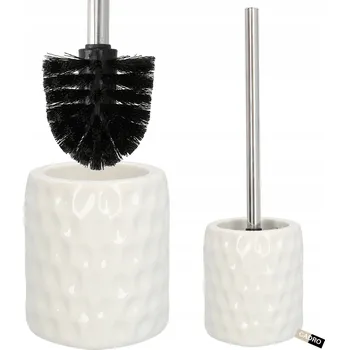 Keramická WC štětka krémová, sada do toalety na WC