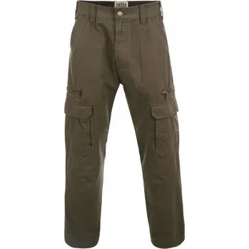 Pánské kalhoty KAM kalhoty pánské KBS 118 L:32 kapsáče nadměrná velikost 36 Khaki