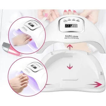 LED/UV lampa na nehty 180W - bílá