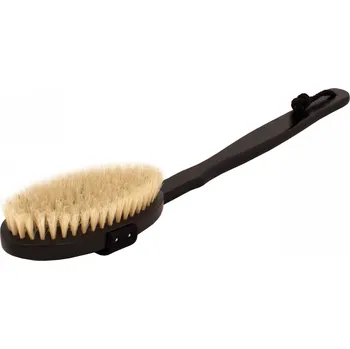 Masážní přípravek Masážní kartáč do sauny Emendo s rukojetí - tmavý