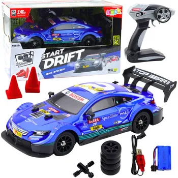 RC model auta Závodní auto RC Drift Modré 30 km/h 1:16