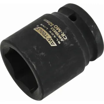 Elektrická zásuvka AWTools HEXAGON RÁZOVÁ ZÁSUVKA 3/4 KRÁTKÁ 30mm BLACK LINE