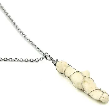 Náhrdelník Přívěsek bílý korál