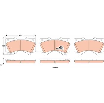 Brzdová destička Sada brzdových destiček, kotoučová brzda LUCAS GDB3524