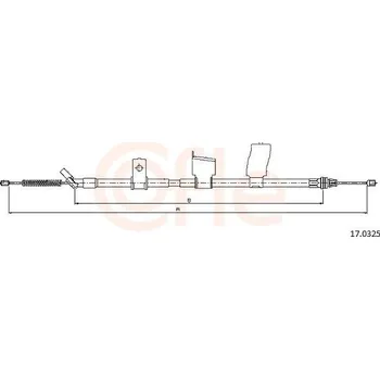 Lanko parkovací brzdy Tažné lanko, parkovací brzda COFLE 92.17.0325