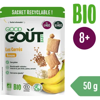 Dětská výživa Good Gout BIO Banánové polštářky 50 g