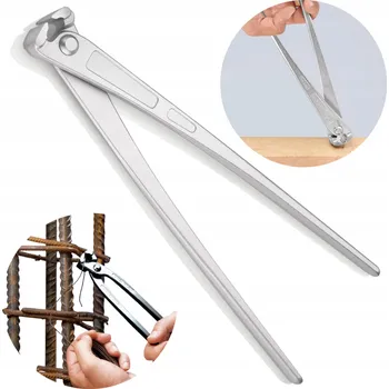 Kleště KLEŠTĚ NA VÁZÁNÍ VÝZTUŽE ČELNÍ NIKLOVANÉ 300MM KNIPEX 99 14 300