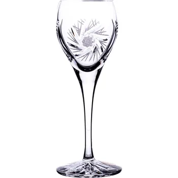 Sklenice Bohemia Crystal Broušené sklenice na destiláty, likér, panáky, Bohemia Crystal Fiona 6 ks. brus Větrník