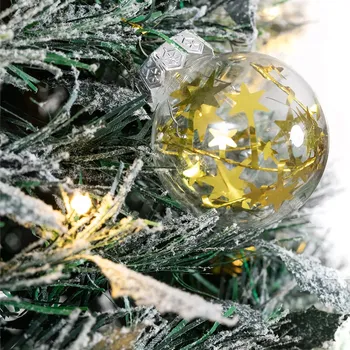 Vánoční stromek Skládací umělý vánoční stromek 210 cm s osvětlením a ozdobami