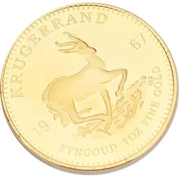 Sběratelství Sběratelská mince 1967 Krugerrand replika 4 cm pozlacená pamětní mince dekorativní sběratelský kus