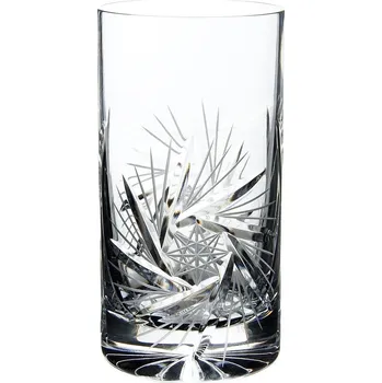 Sklenice BOHEMIA CRYSTAL Broušené sklenice na long drink. 6 ks. Brus Větrník, 380 ml