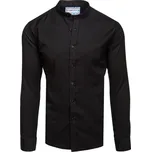 Pánská ležérní černá košile se stojáčkem DX2597 Velikost: M