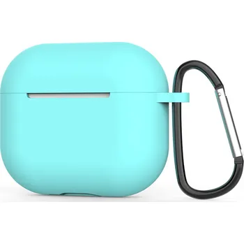 Příslušenství pro sluchátka Techsuit silikonové pouzdro pro AirPods 4 hladký ultratenký materiál tyrkysová