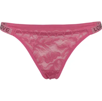 Body Love krajková tanga 3408 L tmavě růžová