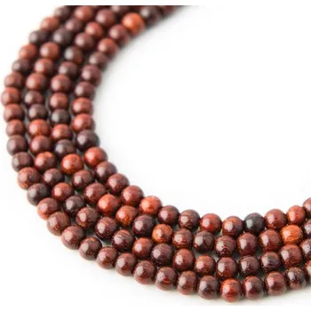 Korálek Korálek z červeného santalového dřeva 4 mm