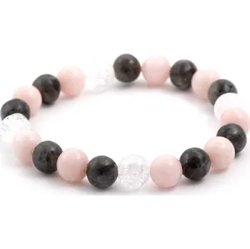 Náramek Korálkový náramek z jadeitu, křišťálu a labradoritu MINK09/17 Agato